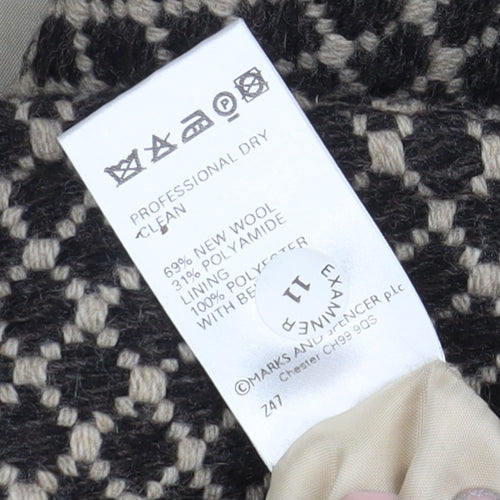 Marks and Spencer Women's Black Pea Coat Size 14
