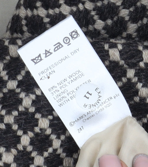 Marks and Spencer Women's Black Pea Coat Size 14
