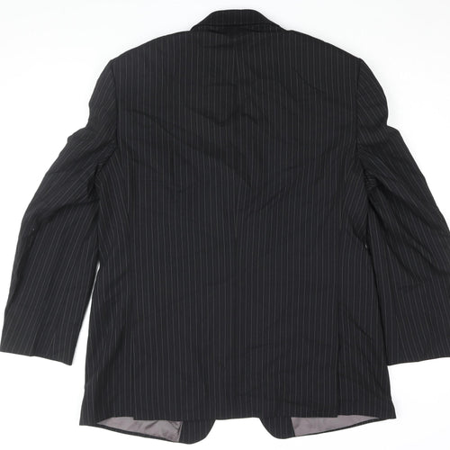 Marks and Spencer Men's Black Striped Blazer 44R