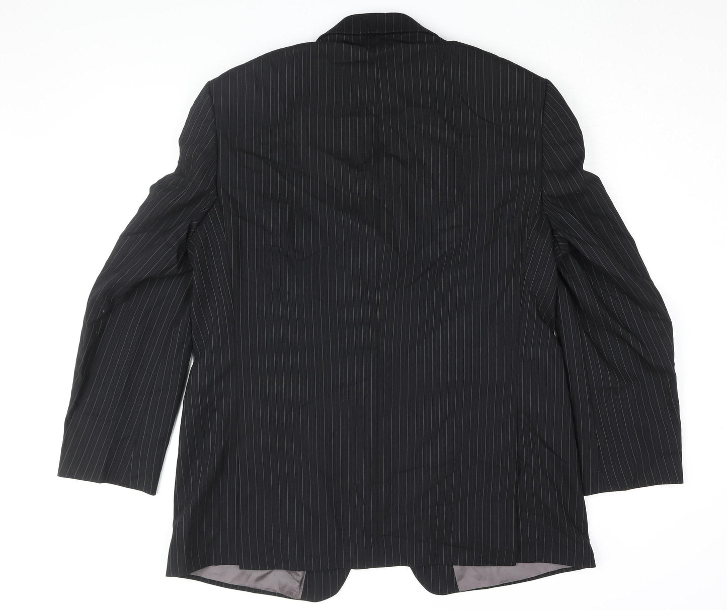 Marks and Spencer Men's Black Striped Blazer 44R