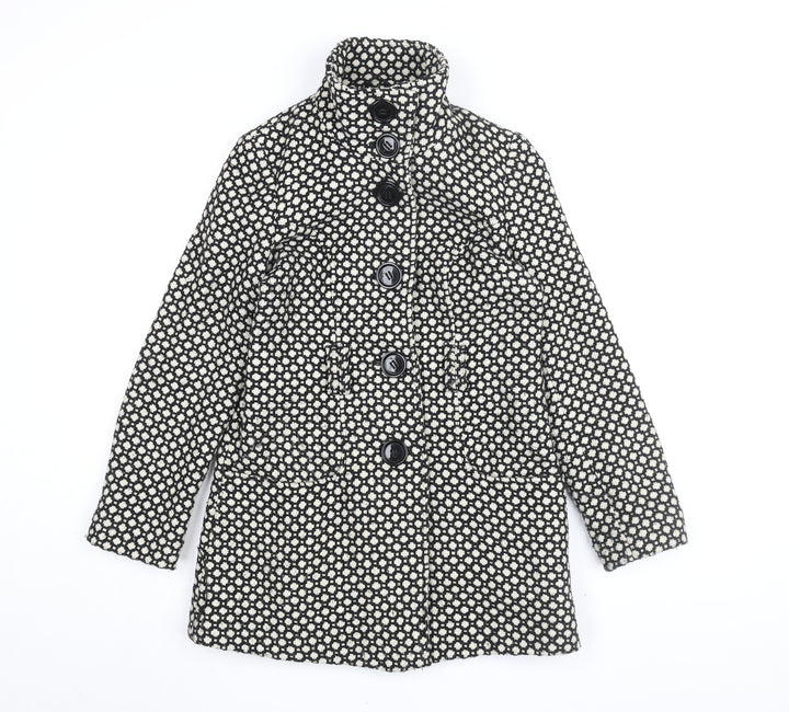 Debenhams Women's Petite Black Geometric Coat