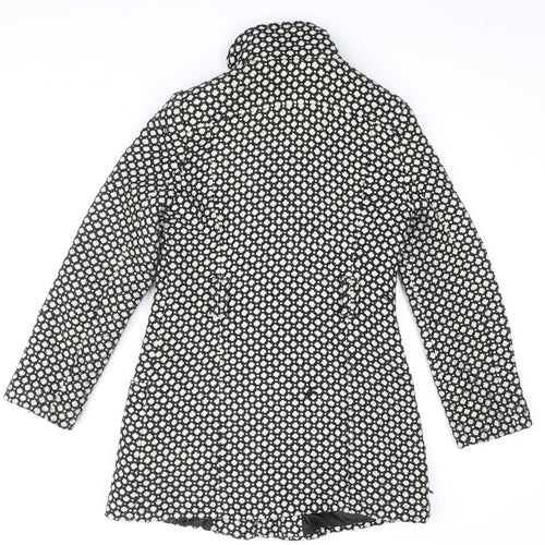 Debenhams Women's Petite Black Geometric Coat