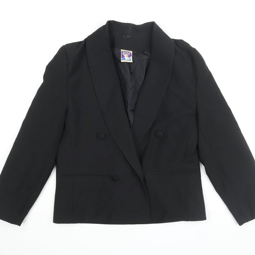 C&A Women's Black Blazer, Size 10, Double Breasted