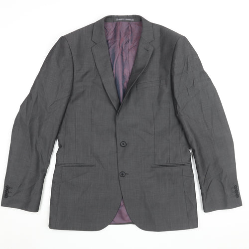 Next Men's Grey Blazer 40R Regular Fit Formal