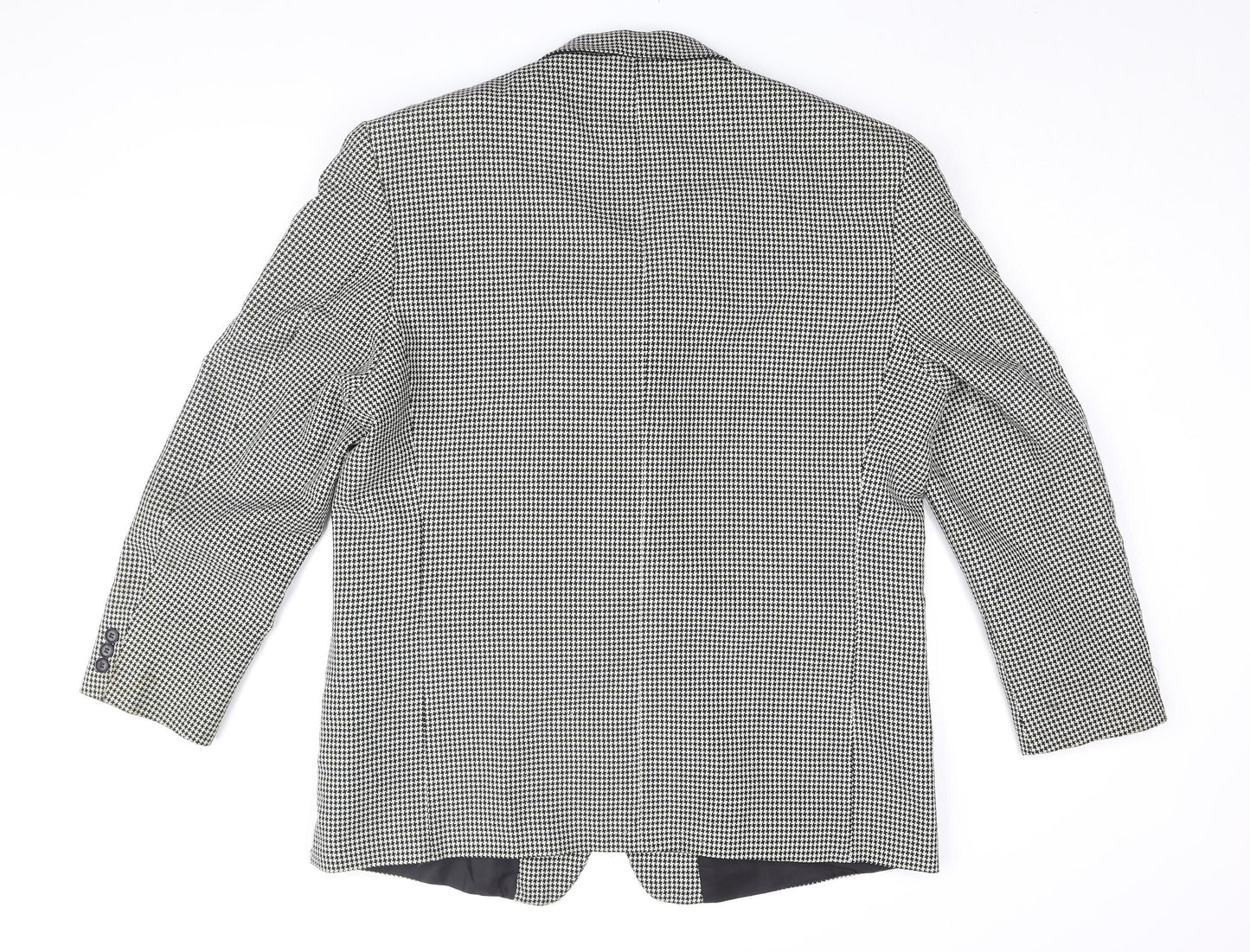 Burton Mens Black and White Check Blazer Size 46R