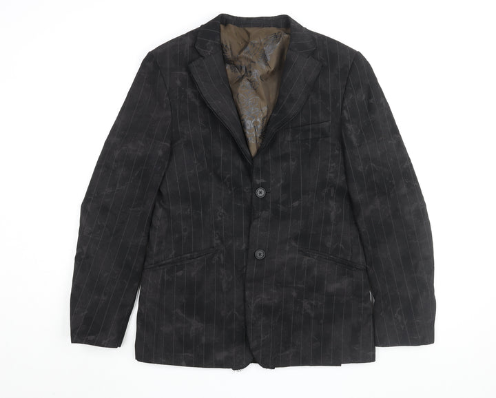 River Island Men's Brown Striped Blazer S