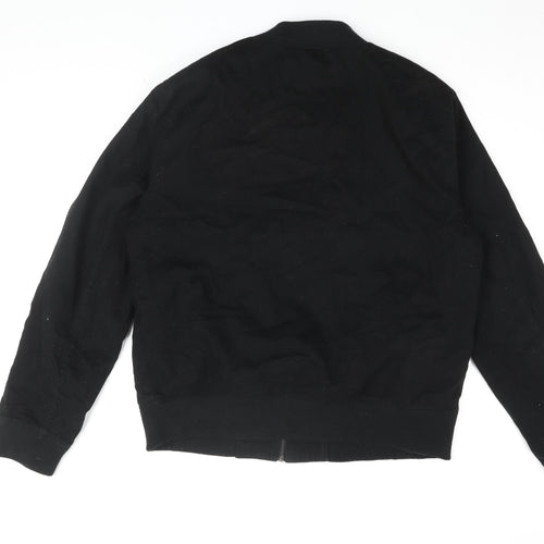 New Look Men's Black Bomber Jacket Size L