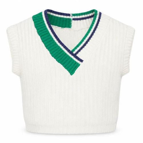 ASOS DESIGN Women's Ivory Cable Knit Vest UK 8 V-Neck
