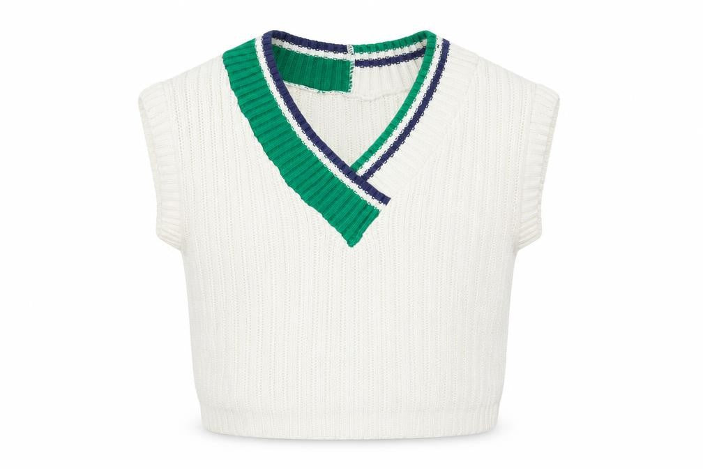 ASOS DESIGN Women's Ivory Cable Knit Vest UK 8 V-Neck