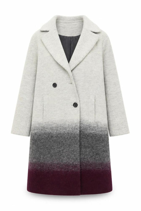 Front view of ASOS Women's Multicoloured Wool Blend Overcoat, size 8