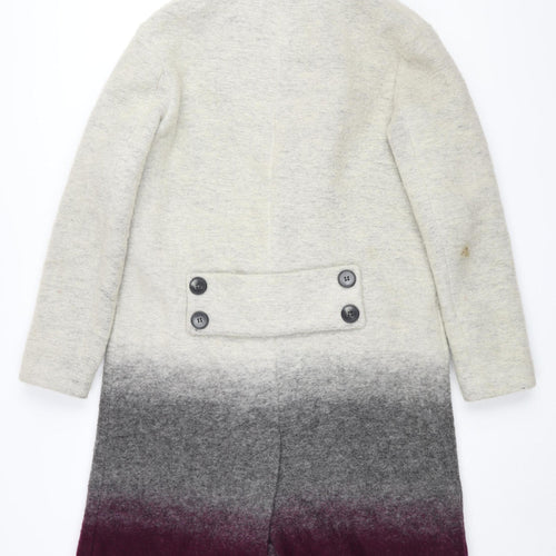 ASOS Women's Multicoloured Wool Blend Overcoat Size 8