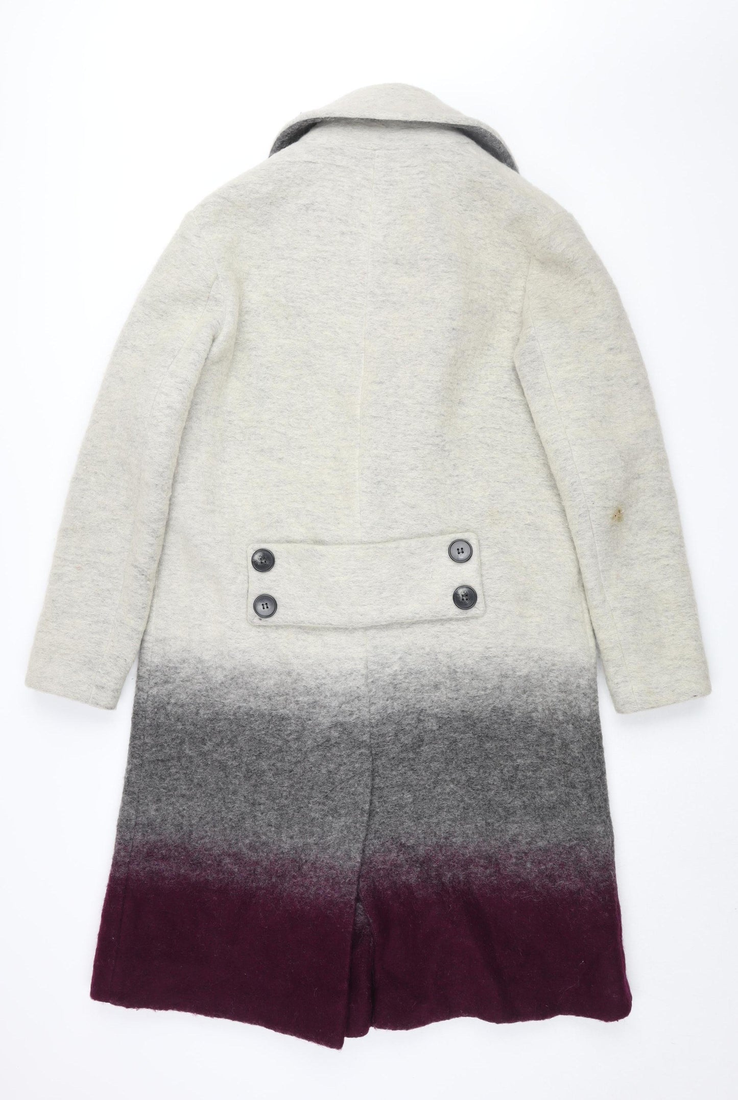 ASOS Women's Multicoloured Wool Blend Overcoat Size 8