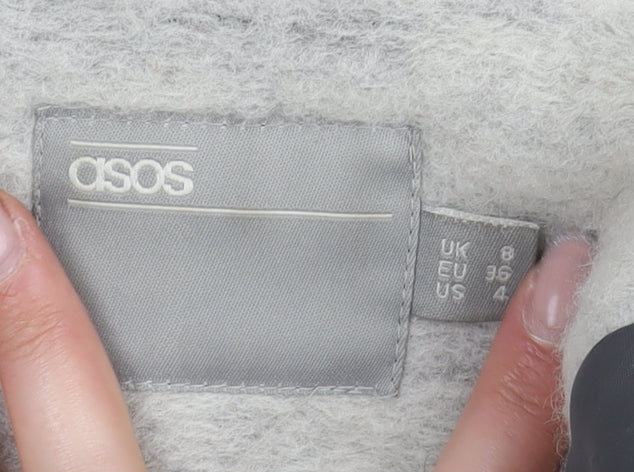 ASOS Women's Multicoloured Wool Blend Overcoat Size 8