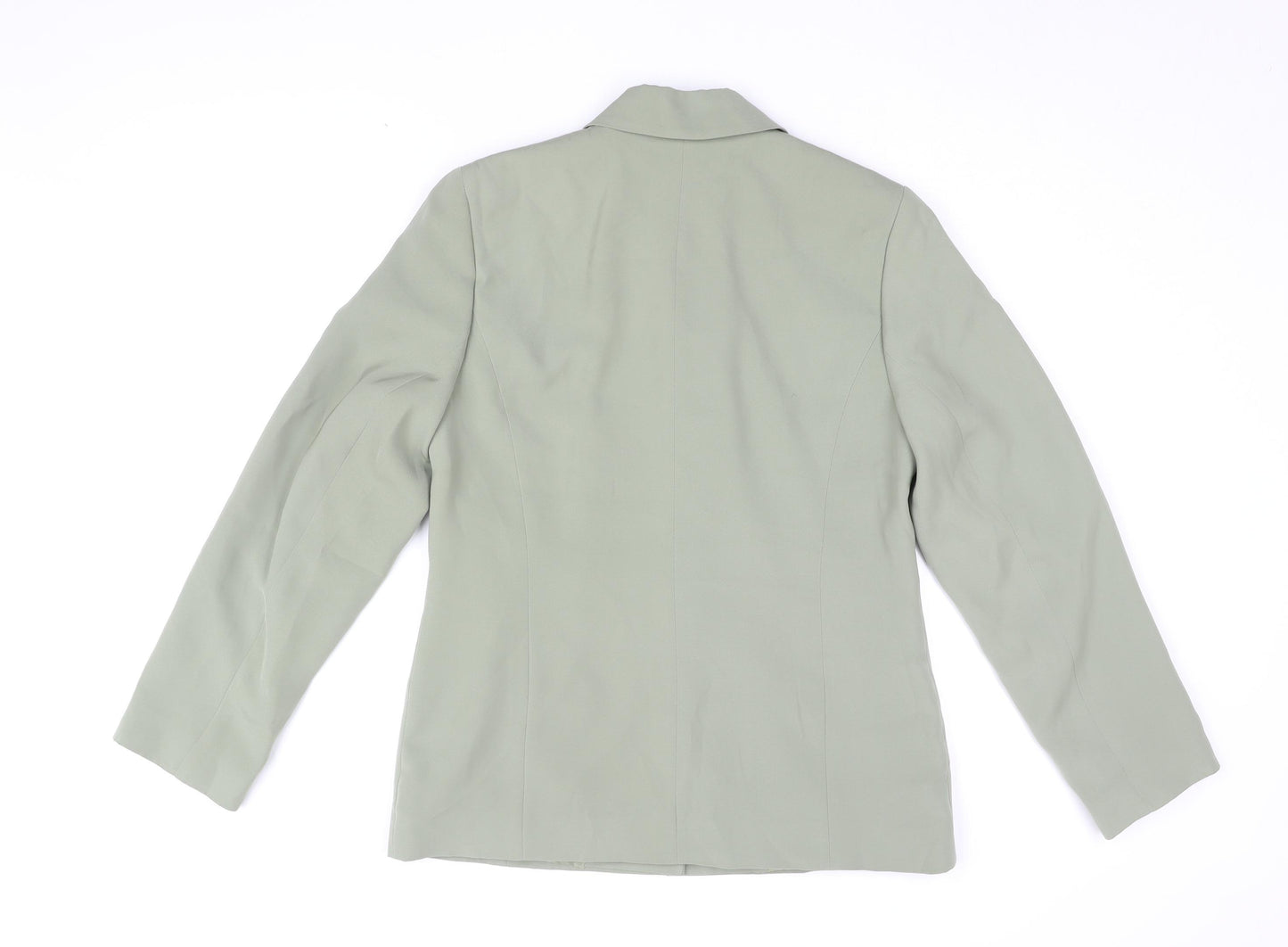 Fransa Women's Green Blazer, Size M, Two-Button Classic Fit