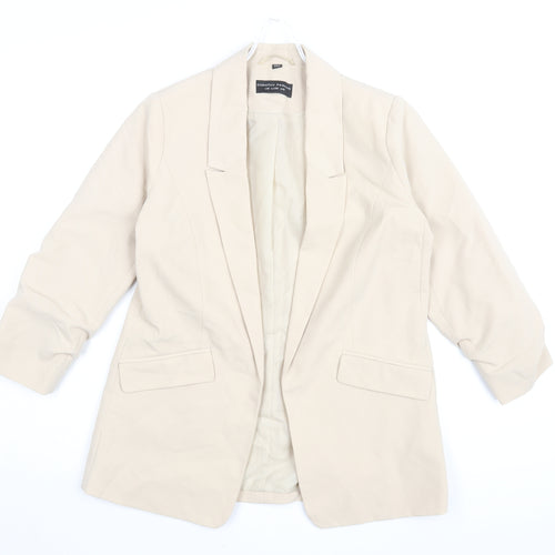 Dorothy Perkins Women's Beige Blazer Jacket Size 10