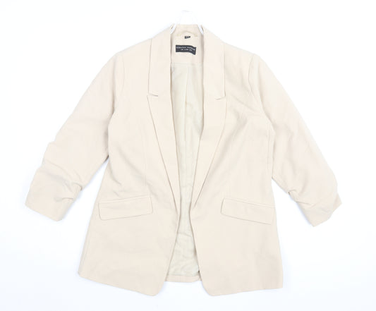 Dorothy Perkins Women's Beige Blazer Jacket Size 10