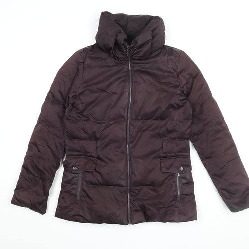Cortefiel Women's Brown Puffer Jacket Size S Winter