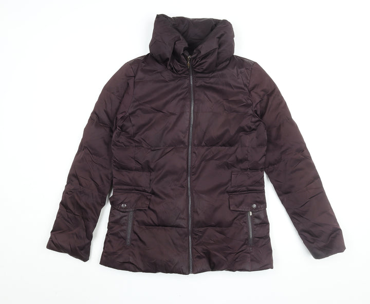 Cortefiel Women's Brown Puffer Jacket Size S Winter