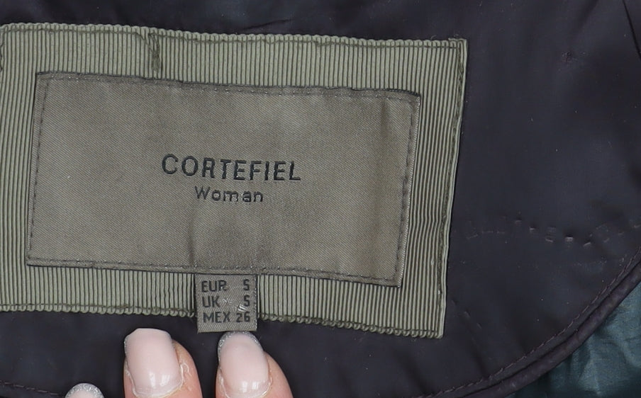 Cortefiel Women's Brown Puffer Jacket Size S Winter