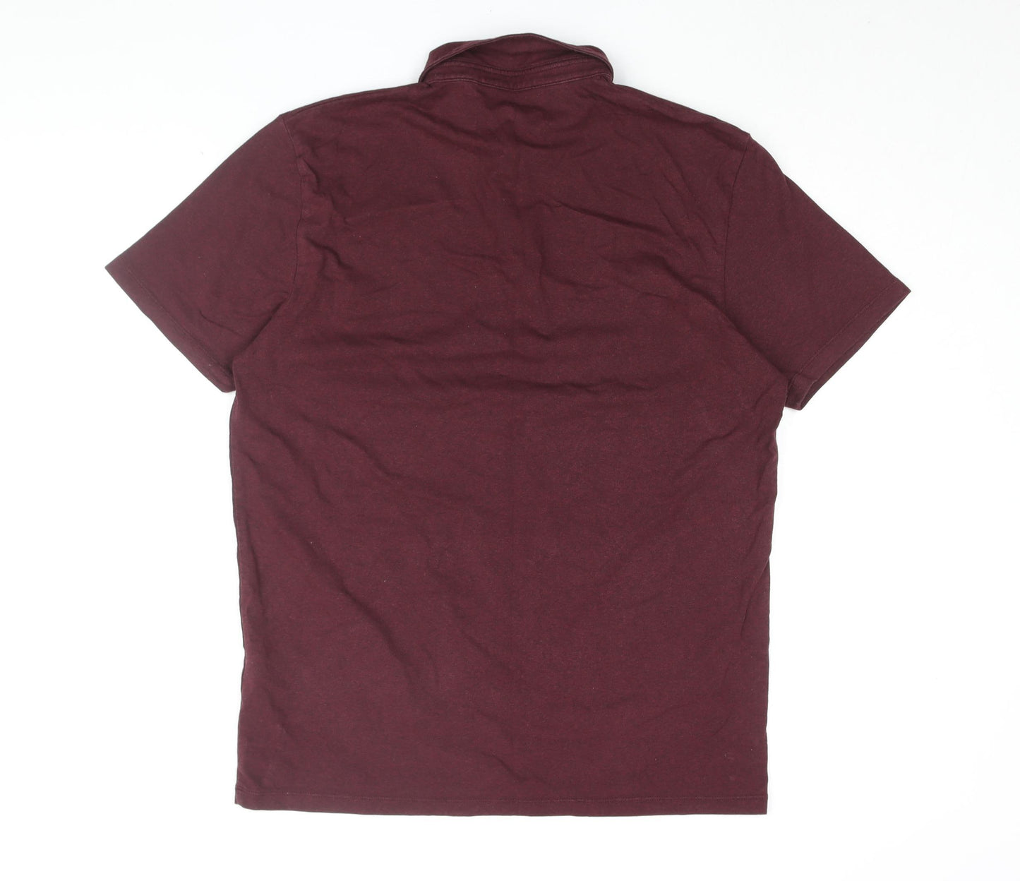 Next Men's Brown Polo Shirt L Short Sleeve Casual