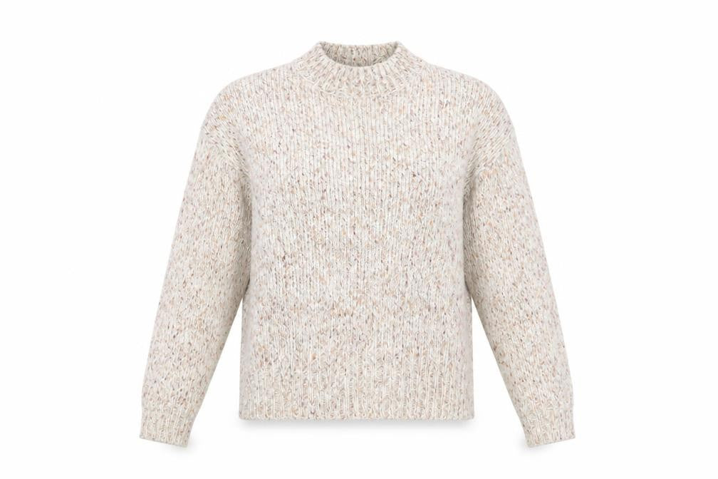 Front view of New Look Women's Beige M jumper, Knit, Relaxed Fit