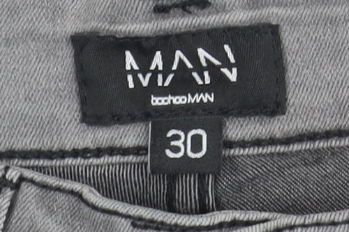 boohooMAN Men's Grey Skinny Jeans Size 30