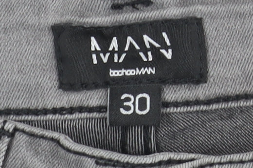 boohooMAN Men's Grey Skinny Jeans Size 30