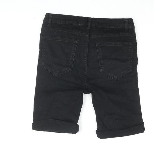 New Look Men's Black Biker Distressed Shorts 32R