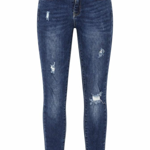 Redial Women's Blue Skinny Distressed Jeans XS