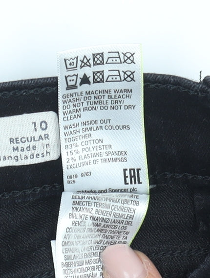 Marks and Spencer Women's Black Straight Jeans Size 10
