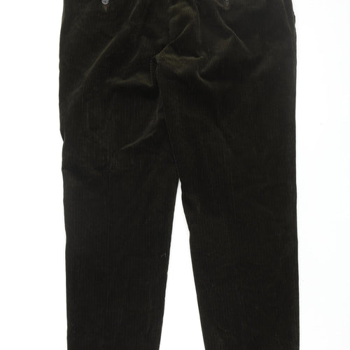 Marks and Spencer Men's Green Corduroy Khakis