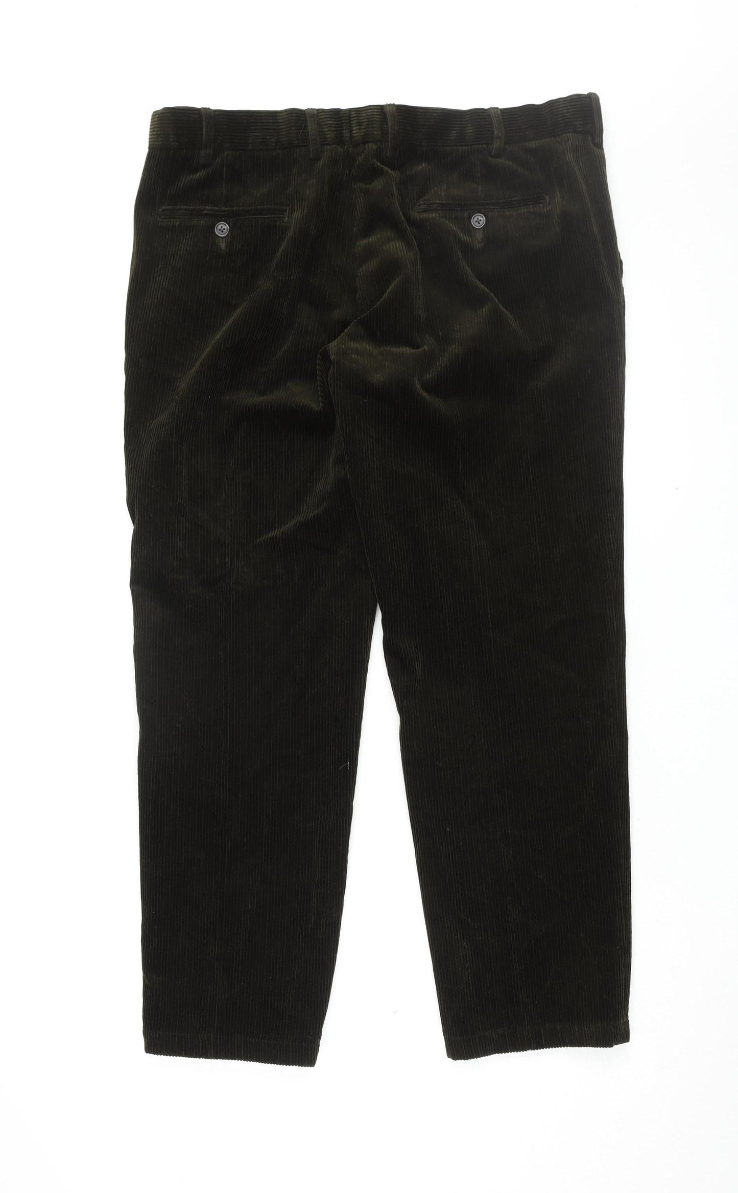 Marks and Spencer Men's Green Corduroy Khakis