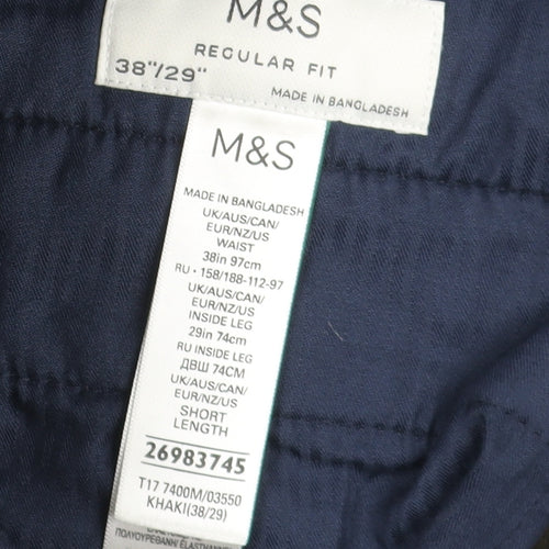 Marks and Spencer Men's Green Corduroy Khakis