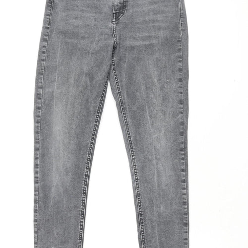 Topshop Women's Grey Skinny Jeans, Size 12