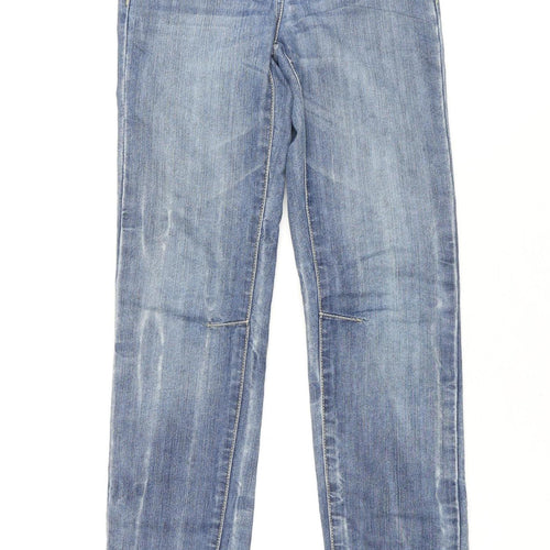 Marks and Spencer Girls Blue Straight Jeans, Size 10 Years
