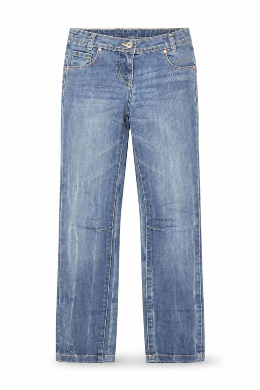 Marks and Spencer Girls Blue Straight Jeans, Size 10 Years