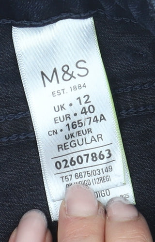 Marks and Spencer Women's Blue Skinny Jeans Size 12