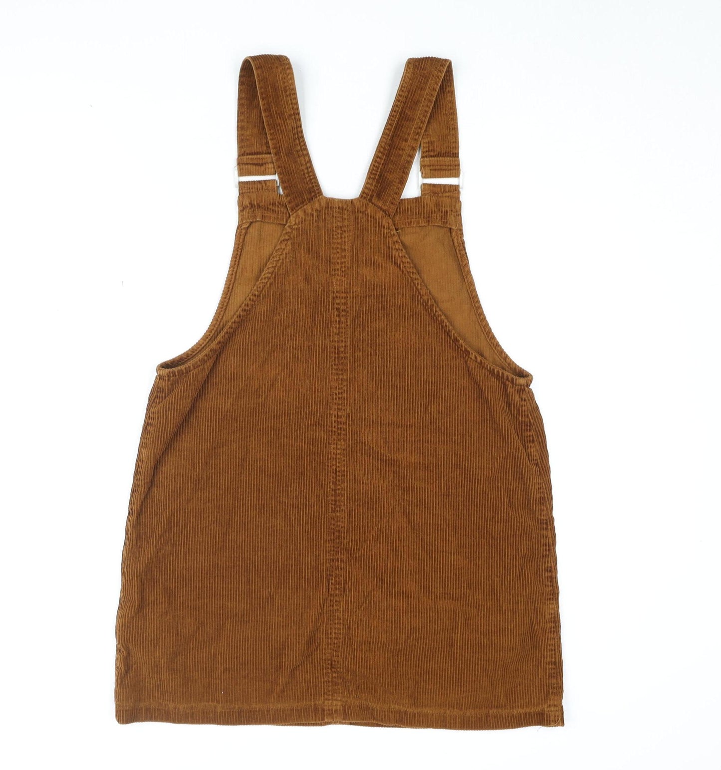 New Look Women's Brown Corduroy Pinafore Dress Size 12