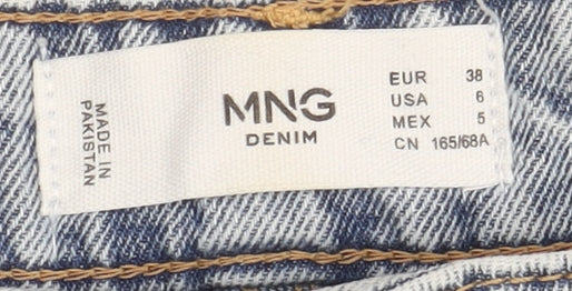 MNG Women's Blue Mom Jeans, Size 10, Light Denim