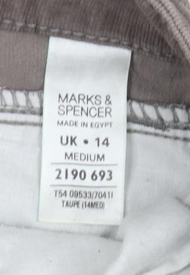 Marks and Spencer Women's Brown Corduroy Jeans Size 14