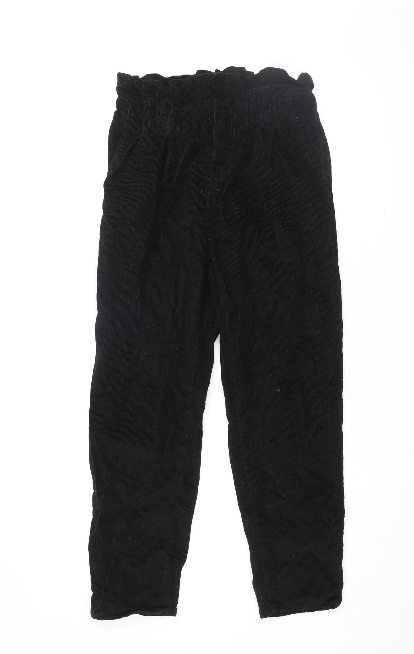 Denim Co. Women's Black Paperbag Corduroy Jeans Size 12