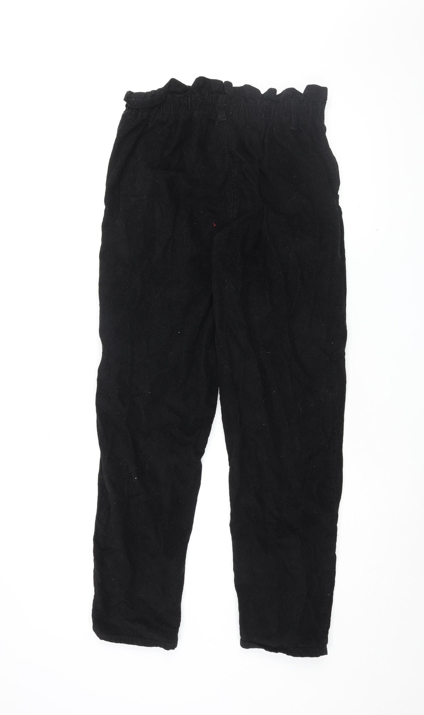 Denim Co. Women's Black Paperbag Corduroy Jeans Size 12