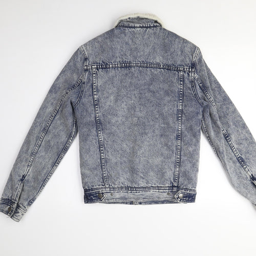 Topman Men's Blue Denim Jacket XS Casual Style