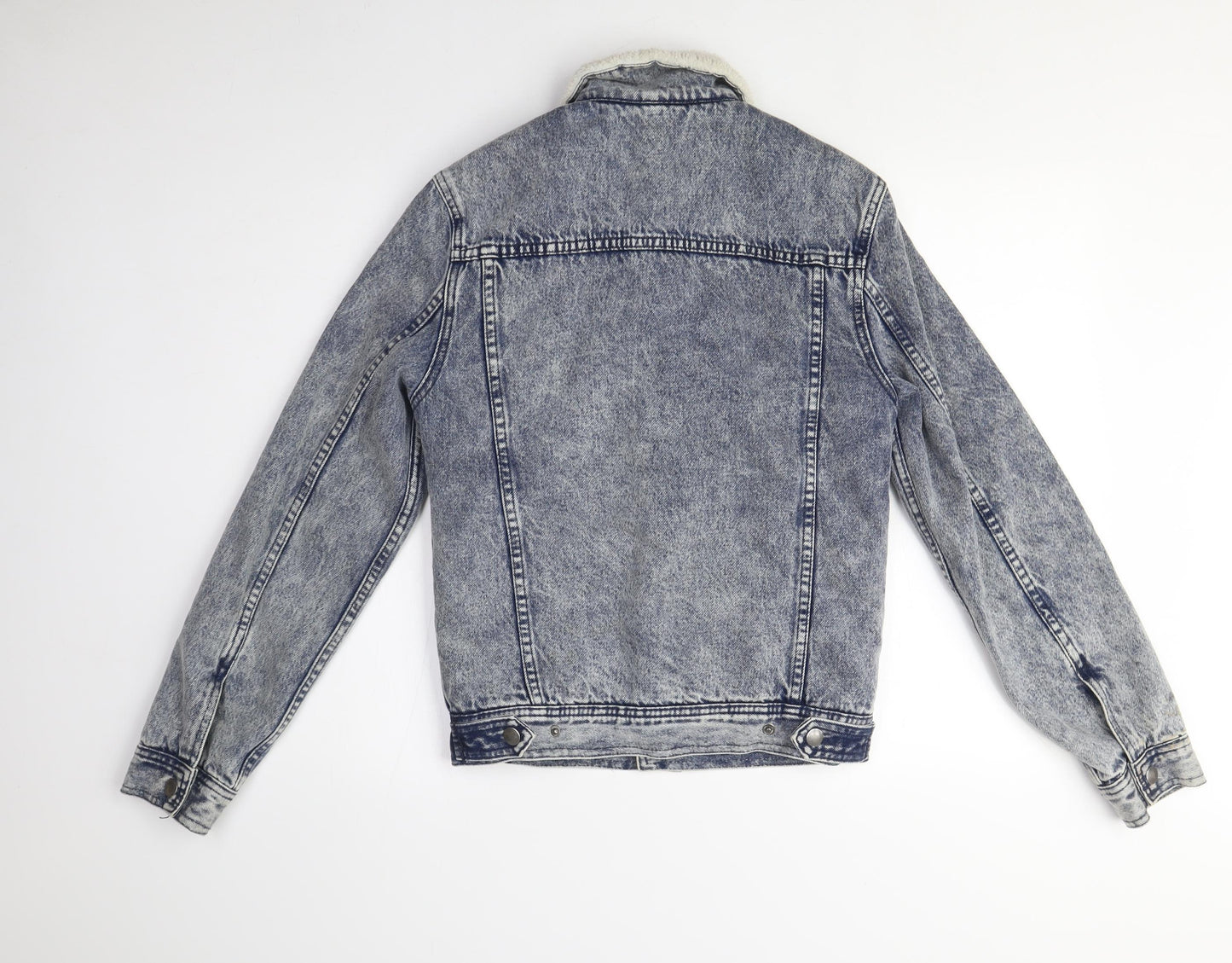 Topman Men's Blue Denim Jacket XS Casual Style