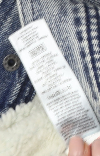 Topman Men's Blue Denim Jacket XS Casual Style
