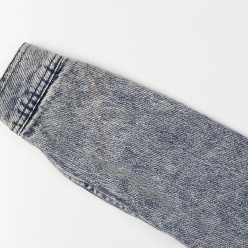 Topman Men's Blue Denim Jacket XS Casual Style