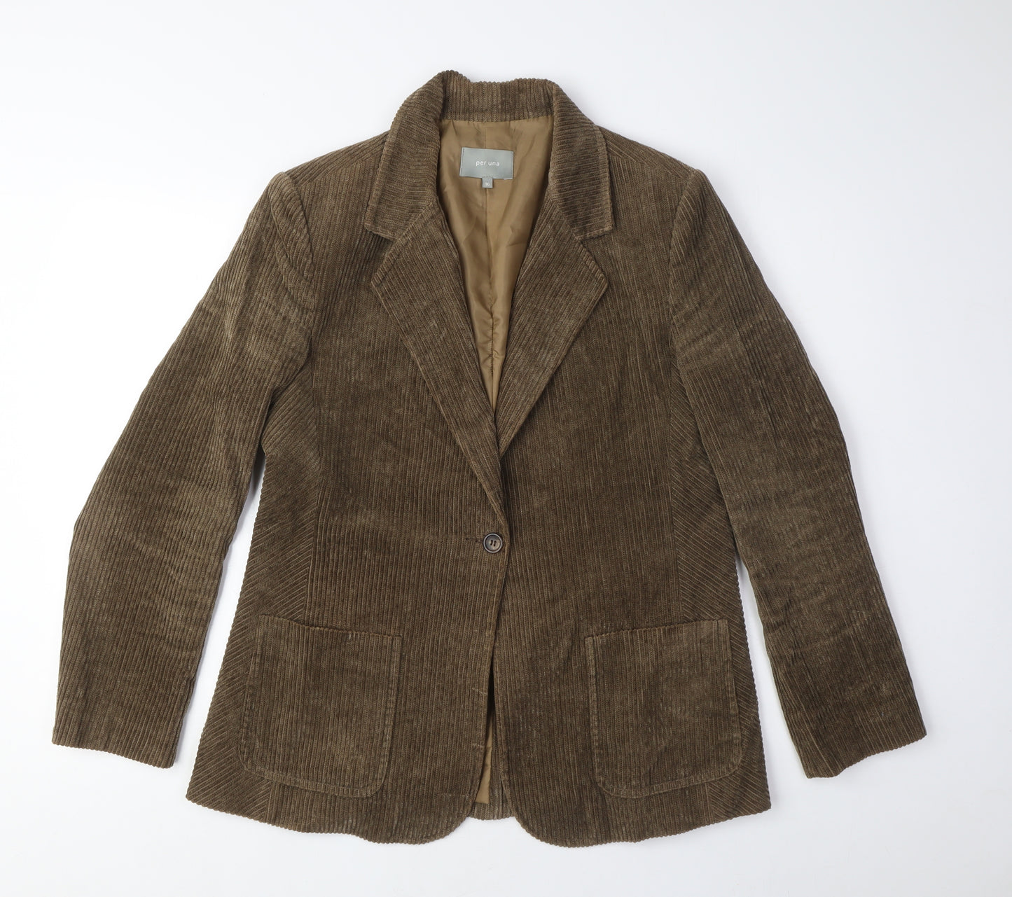 Per Una Women's Brown Corduroy Blazer Size 16