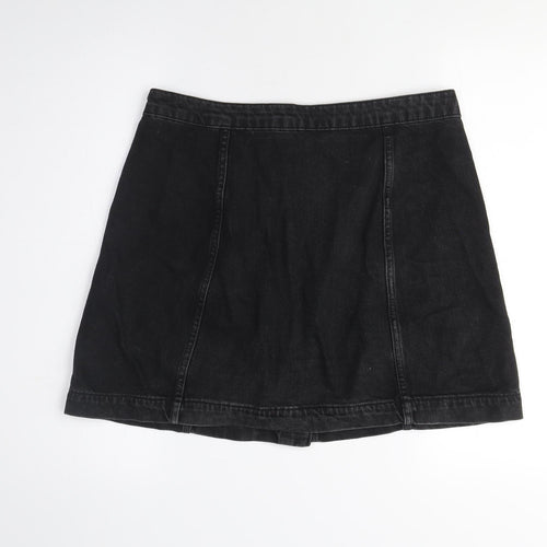 Topshop Women's Black A-Line Mini Skirt Size 32