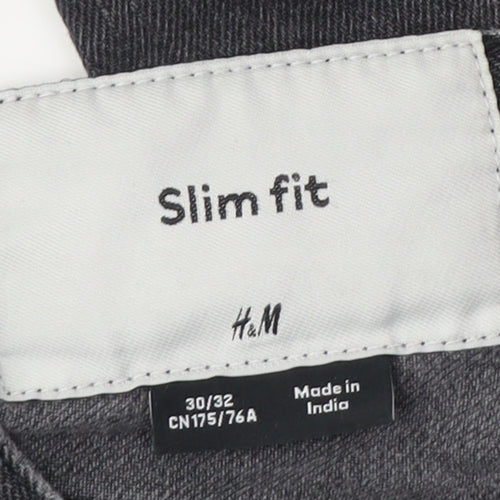 H&M Men's Grey Slim 30x32 Denim Jeans