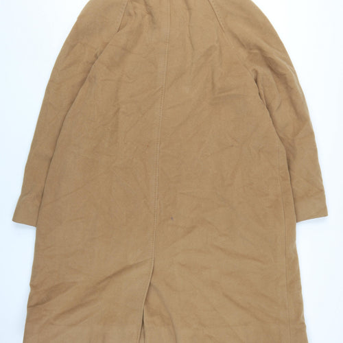 Quattro più Women's Beige Wool Cashmere Overcoat Size 16